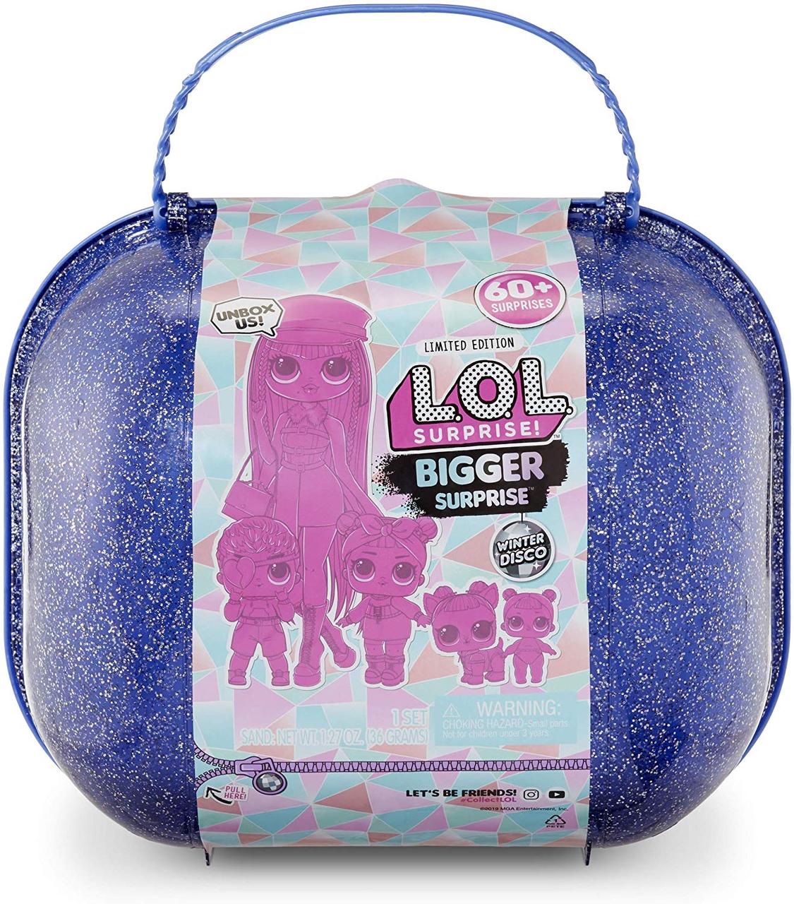

Игровой набор Лол чемодан Мега-Сюрприз зимнее диско. L.O.L. Surprise Winter Disco Bigger Surprise (421627)
