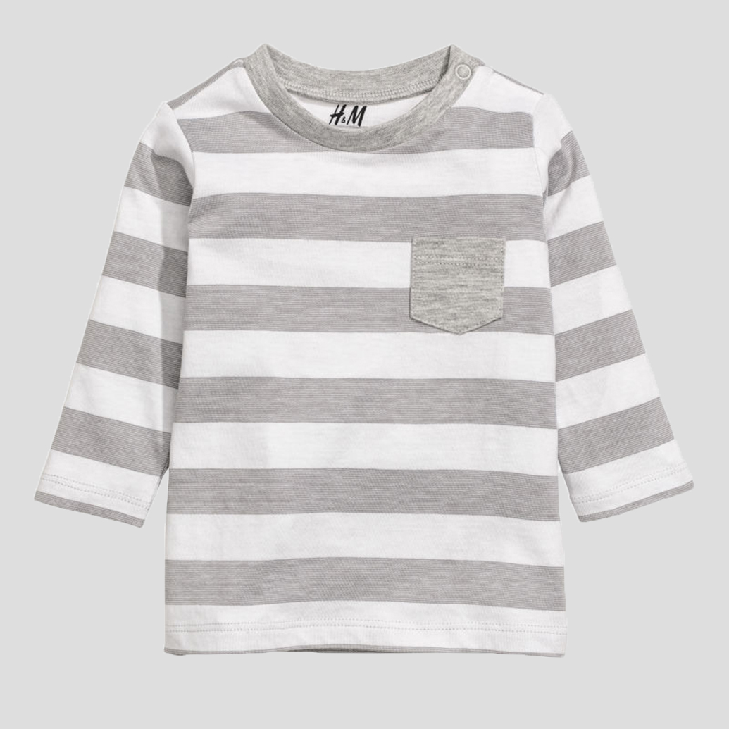 

Лонгслив H&M HID291214 60 см Белый комбинированный