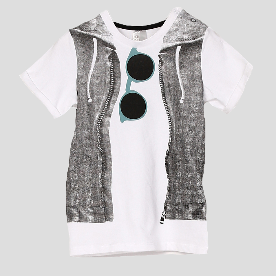 

Футболка H&M HID510677 68 см Белая Комбинированная