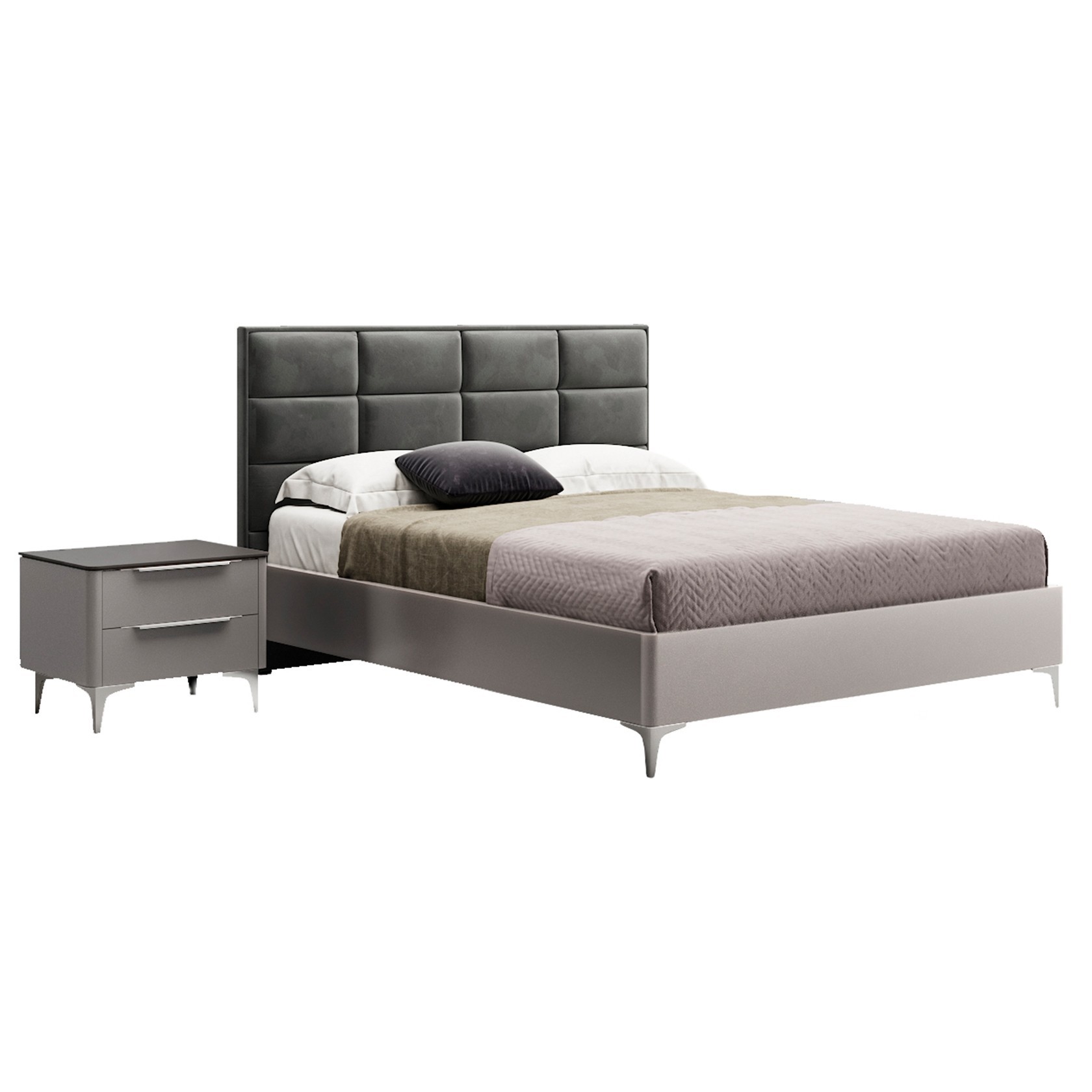 

Кровать Детройт-2 модерн (Green Sofa) Серая 180х200 см 381152_04