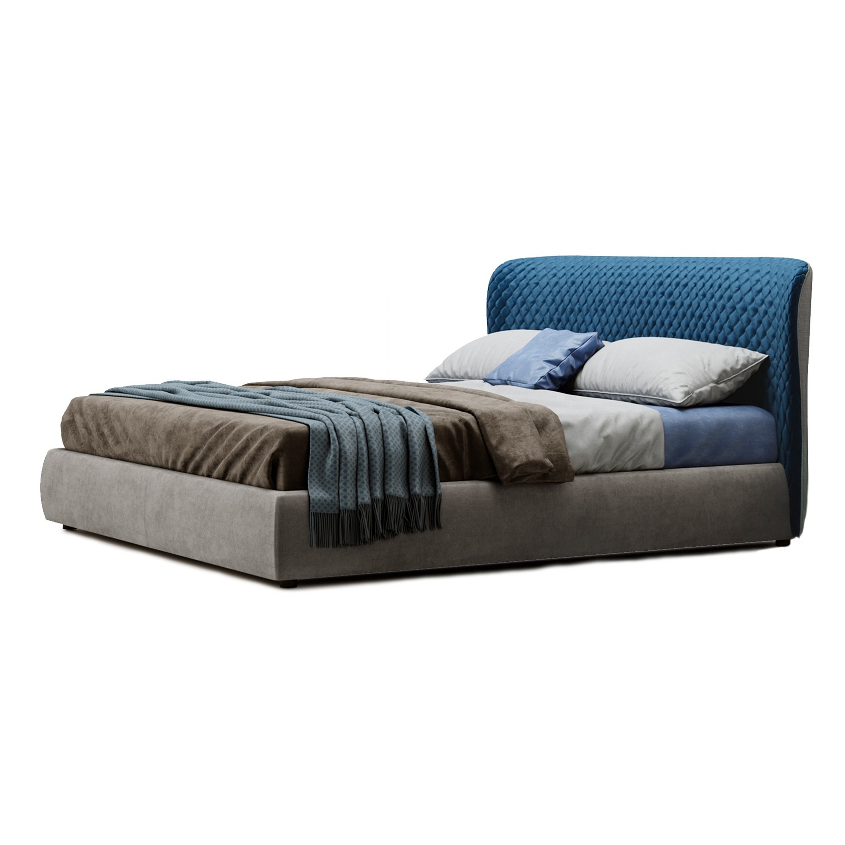 

Кровать Орлеан (Green Sofa) Синяя + Темно-серая 160х200 см 381131_03