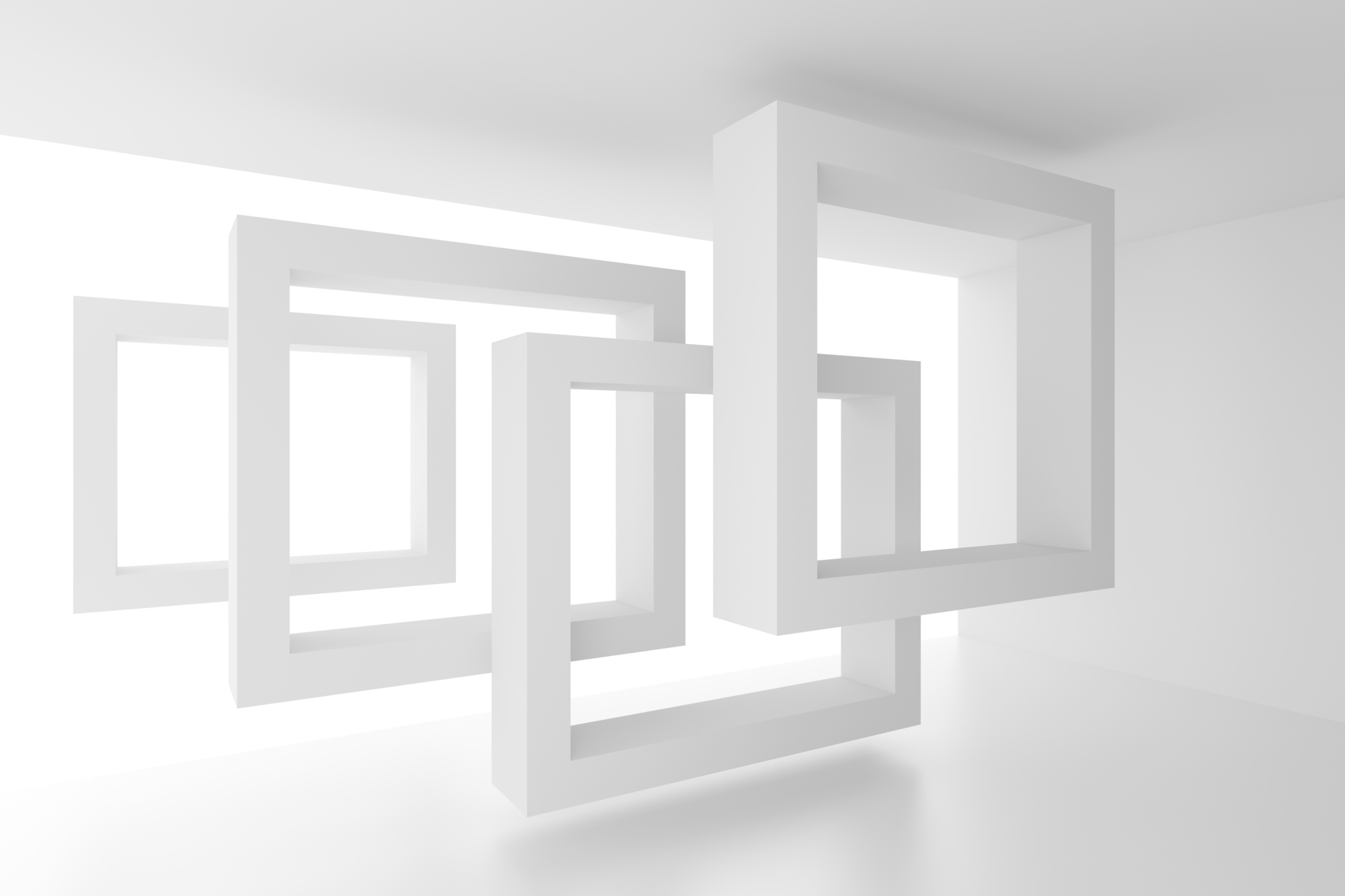 

Фотообои 3D 'Квадраты в пространстве' (3382) , Живопись