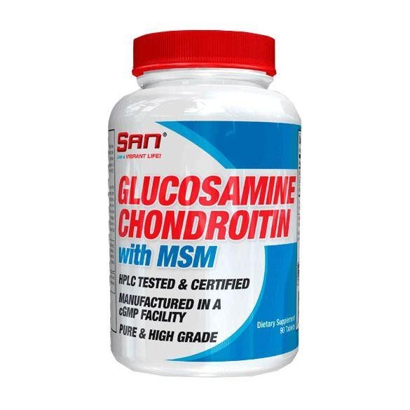 

Для суставов и связок San Glucosamine Chondroitin MSM 90 таблеток
