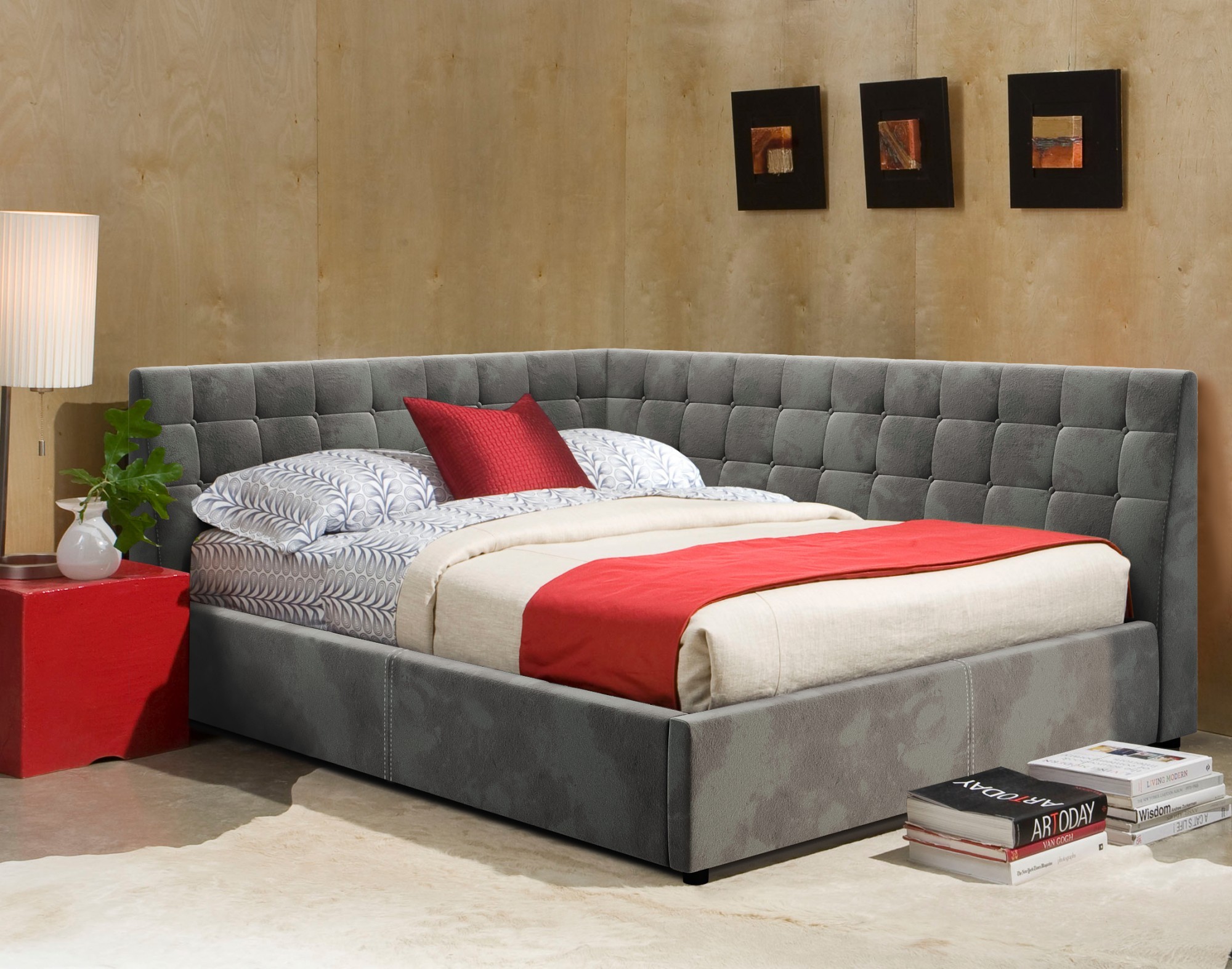 

Кровать Афины (Green Sofa) Темно-серая 120х200 см 381101_01