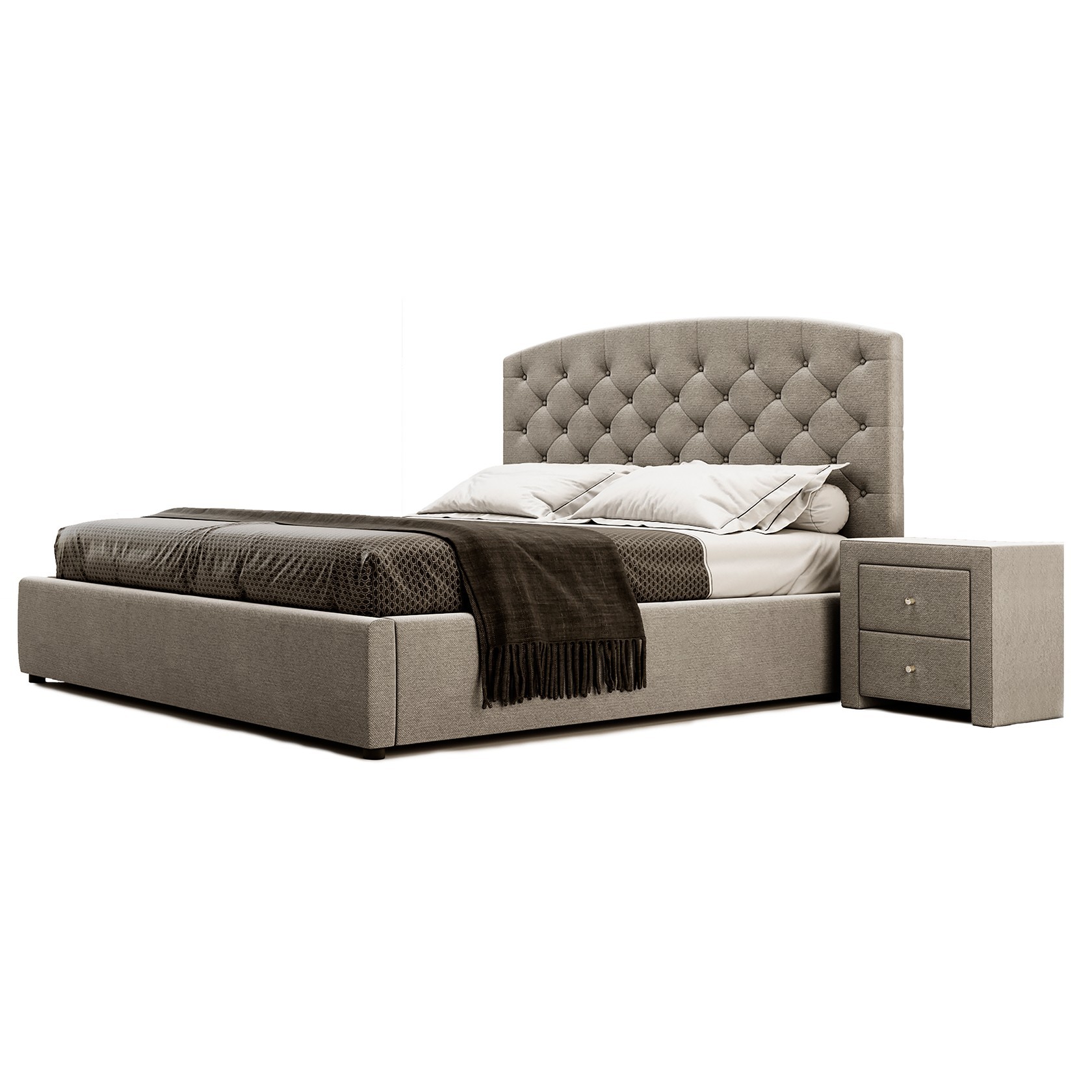 

Кровать Манхэттен III (Green Sofa) Серая 180х200 см 381120_04