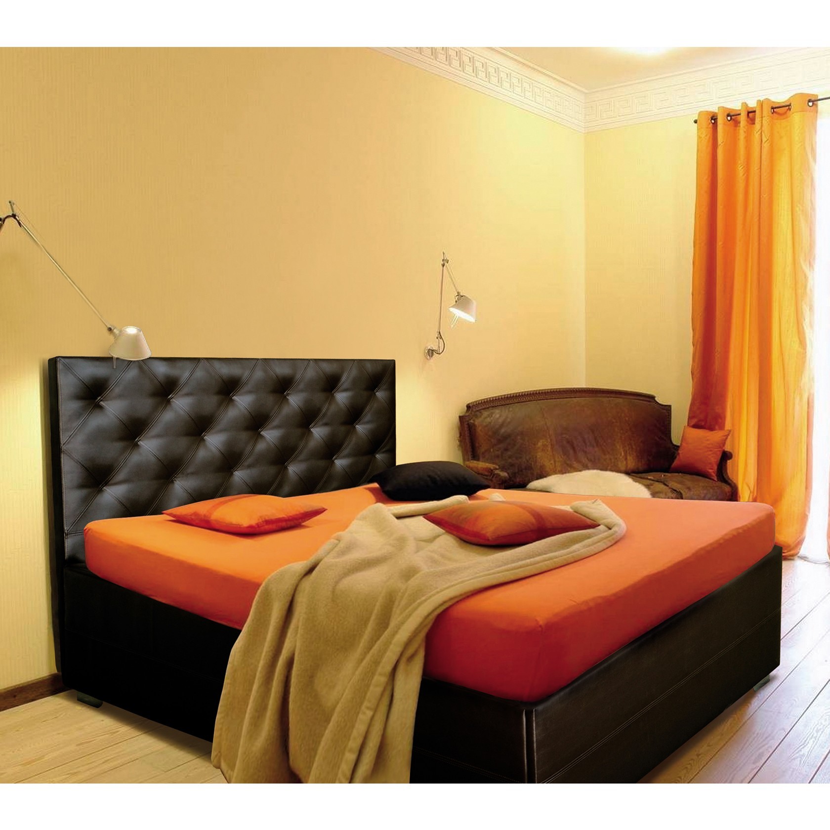 

Кровать Калипсо без механизма Черная 140х200 см 111111_08