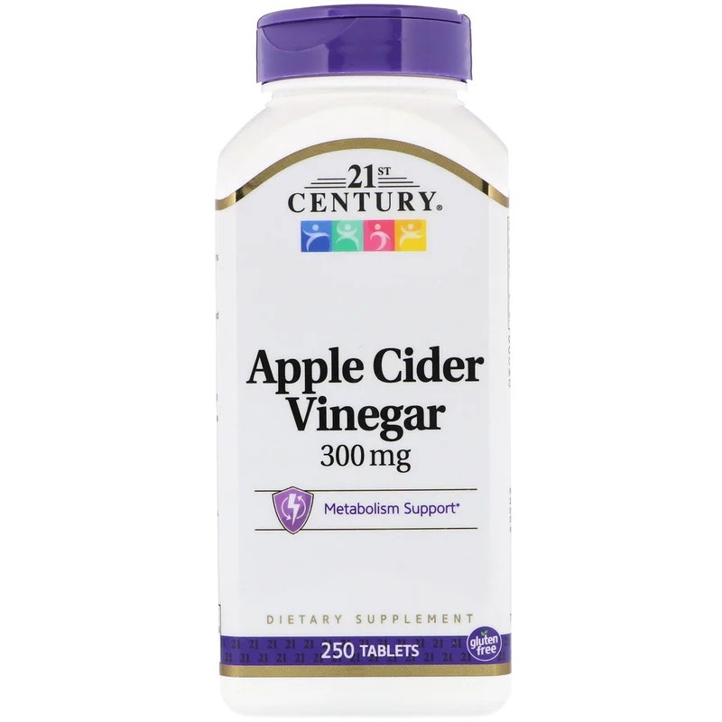 

Натуральная добавка 21st Century Apple Cider Vinegar 300 мг 250 таблеток