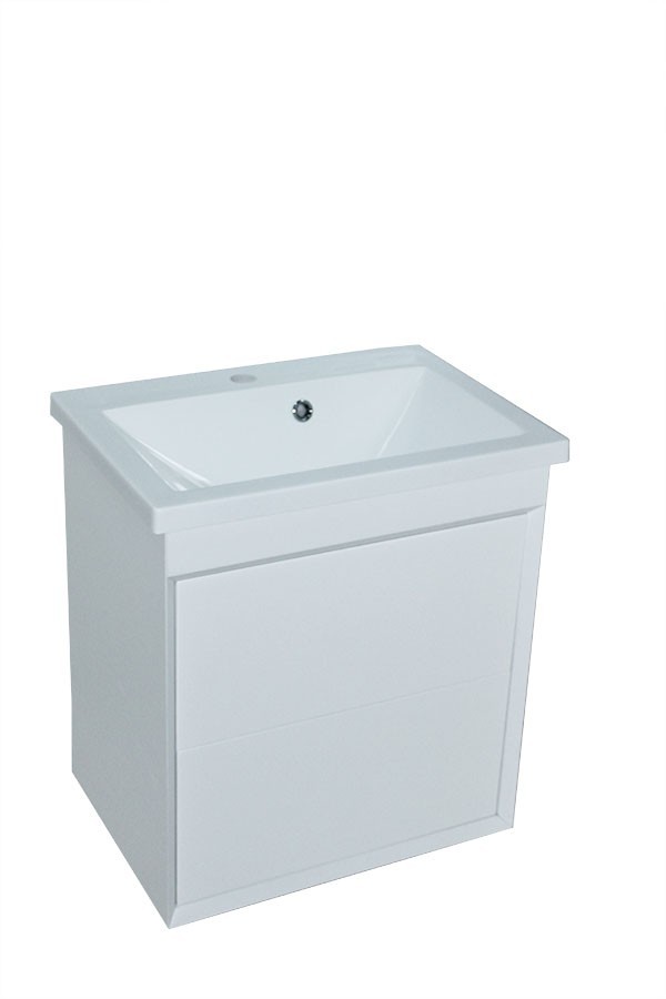 

Тумба Лион с умывальником Bianco 55 (2 ящика) белая