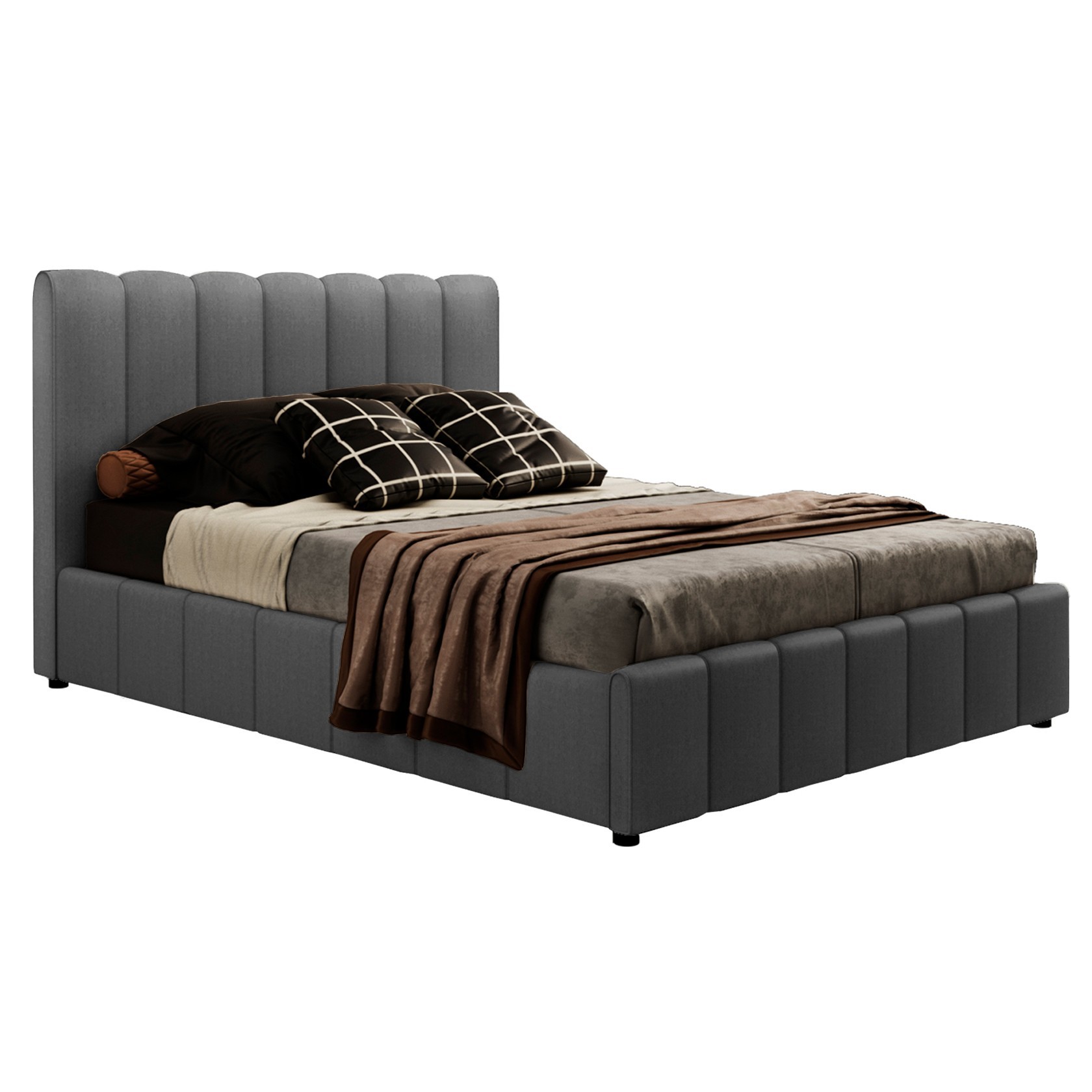 

Кровать Лондон (Green Sofa) Серая 160х200 см 381117_38