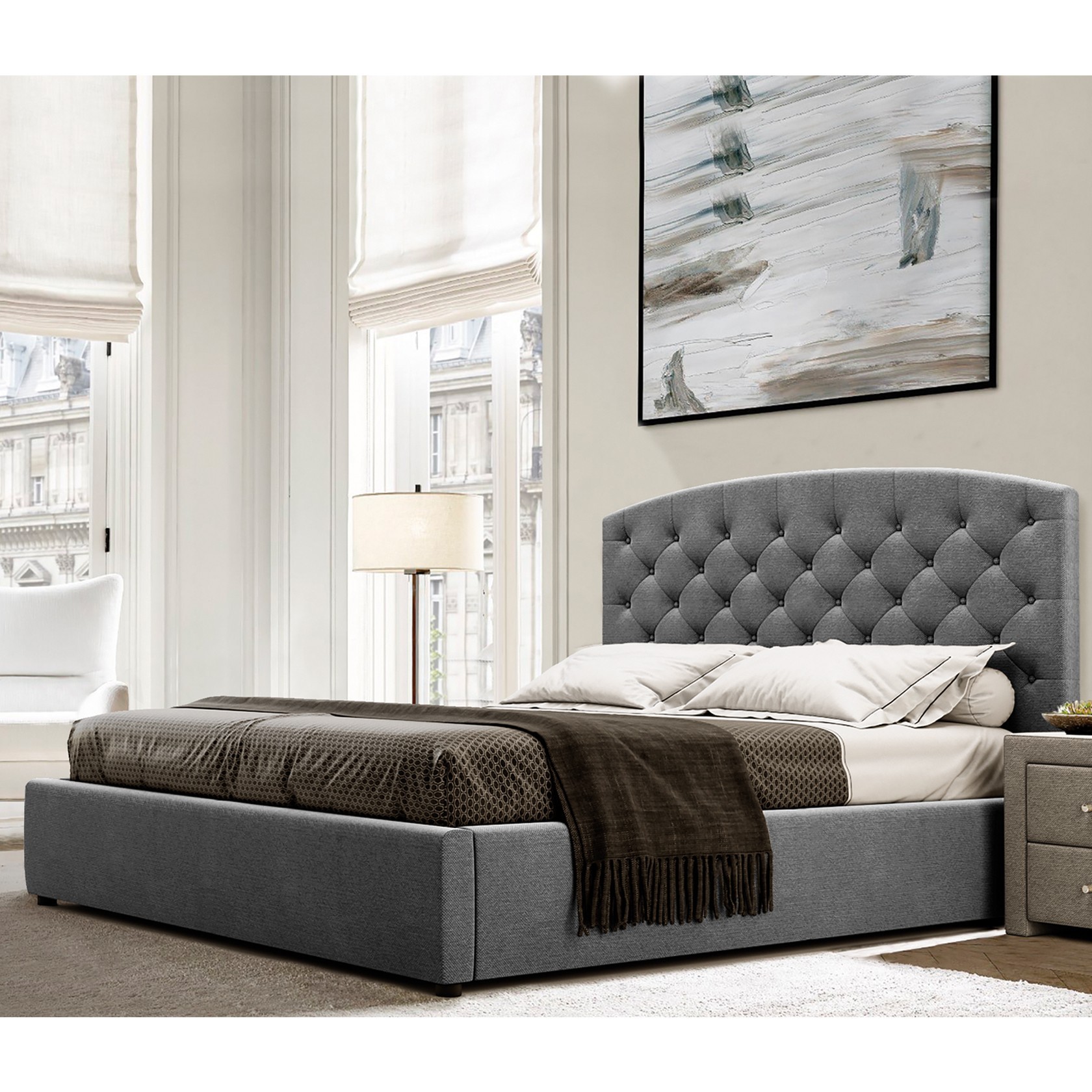 

Кровать Манхэтен-2 (Green Sofa) Серая 160х200 см 381153_38