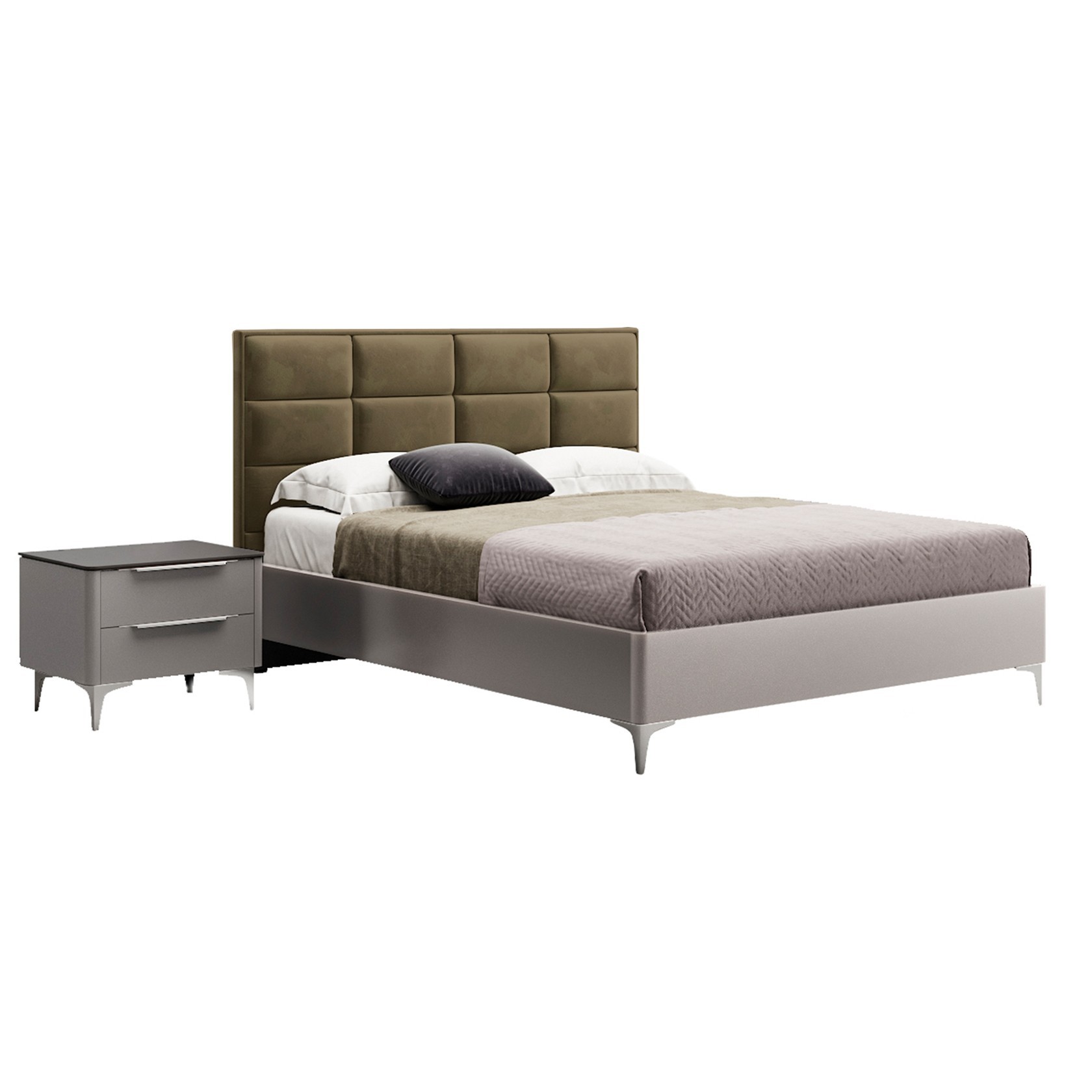 

Кровать Детройт-2 модерн (Green Sofa) Серая + Коричневая 180х200 см 381152_29