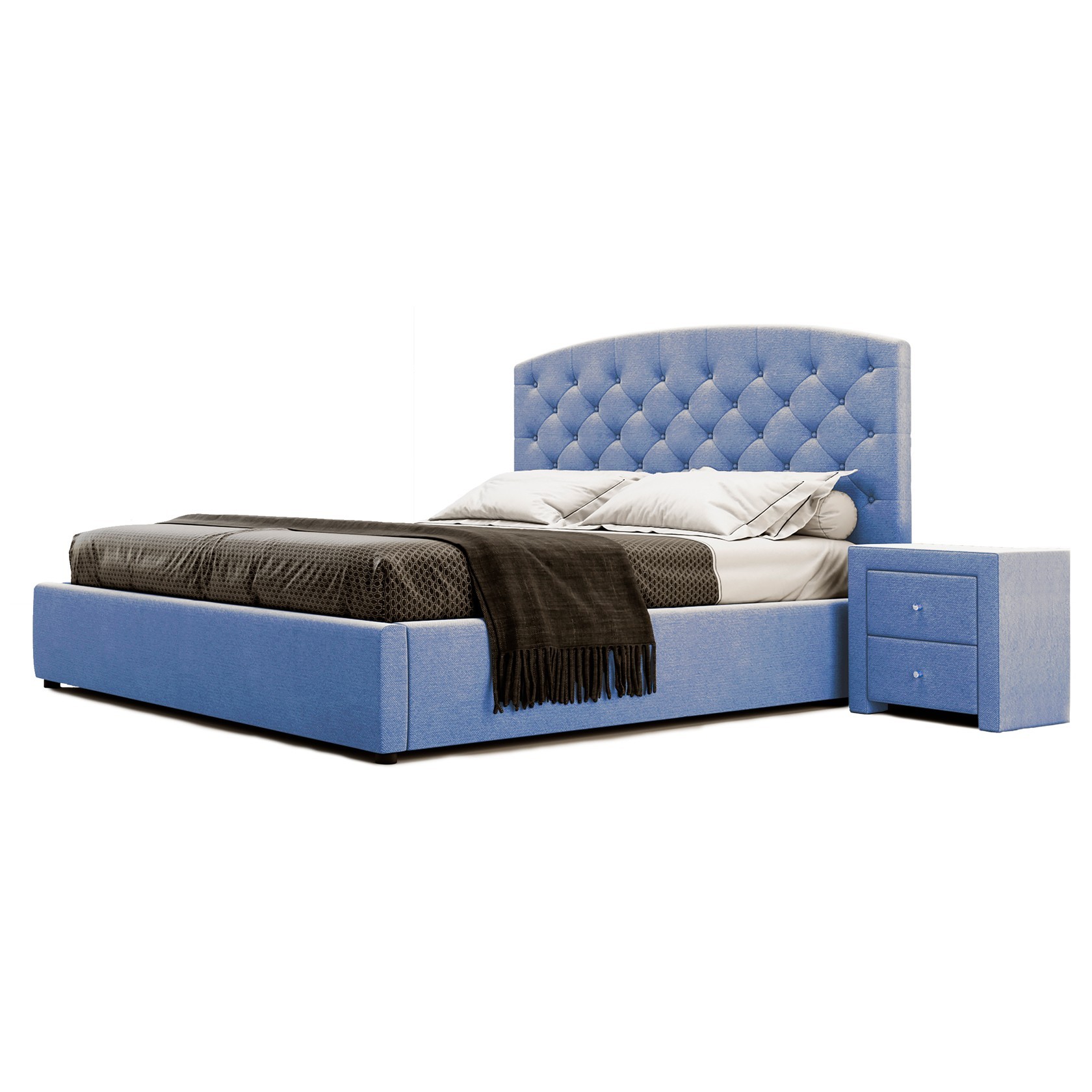 

Кровать Манхэттен III (Green Sofa) Голубая 140х200 см 381120_07