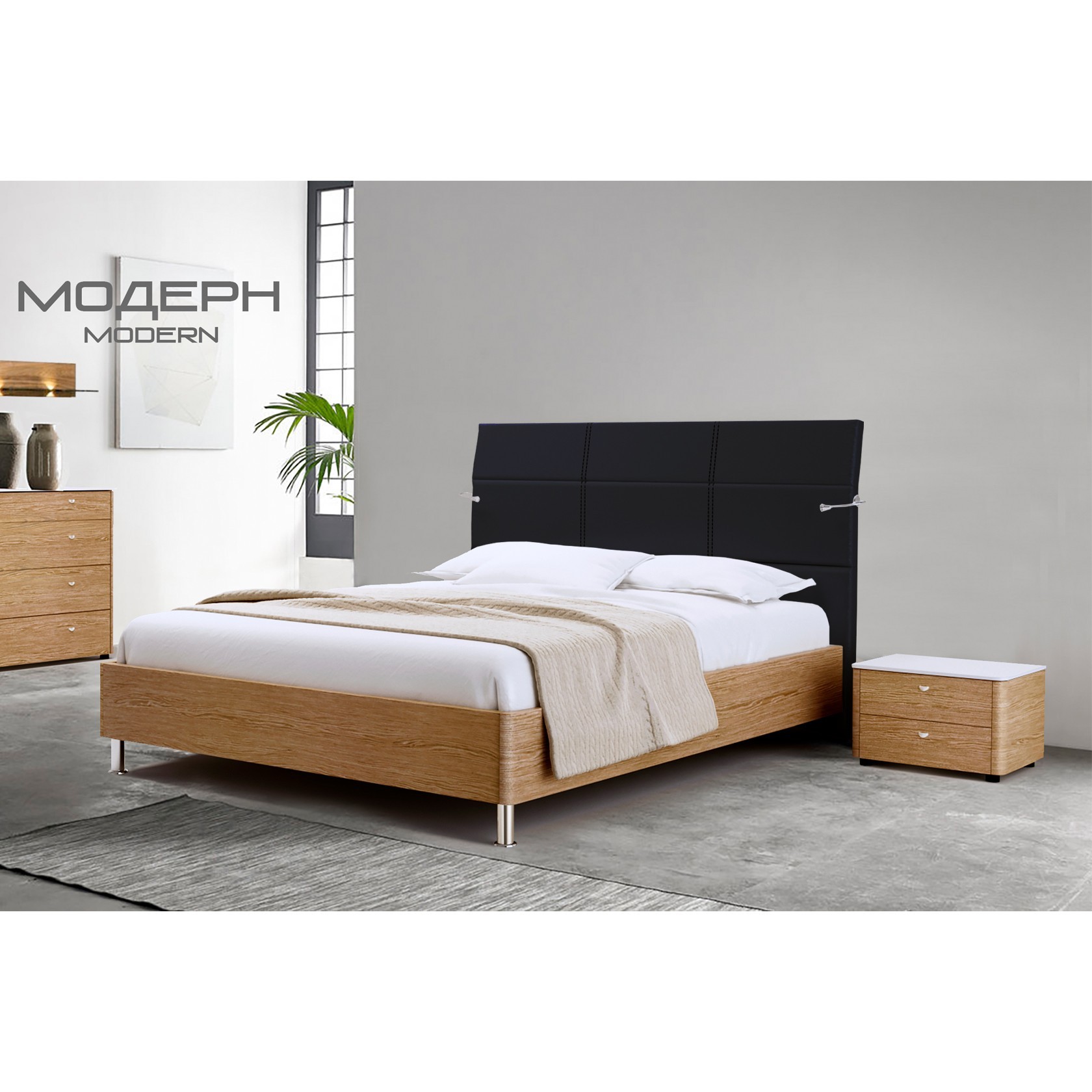 

Кровать Турин модерн (Green Sofa) Черная 120х200 см 381144_21