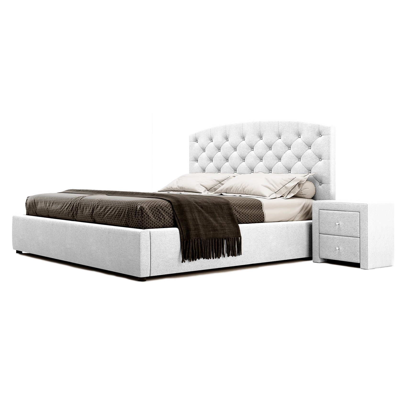 

Кровать Манхэттен III (Green Sofa) Белая 200х200 см 381120_45