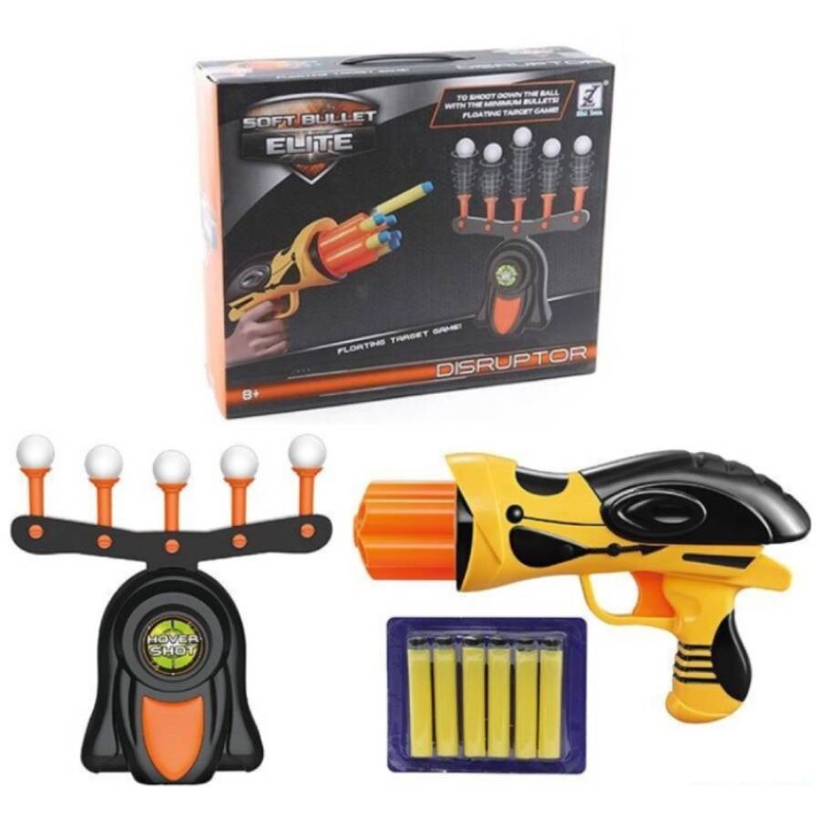 

Воздушный тир Zhi Lun игровой набор пистолет с шестизарядным пистолетом и летающими мишенями 3334B