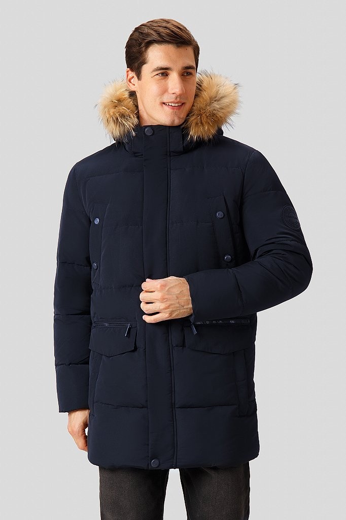 

Пуховик Finn Flare W18-22018-101 XXL Темно-синий