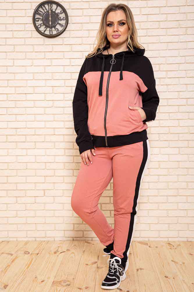 

Спорт костюм женский 102R030-1 цвет Пудровый XXL-3XL