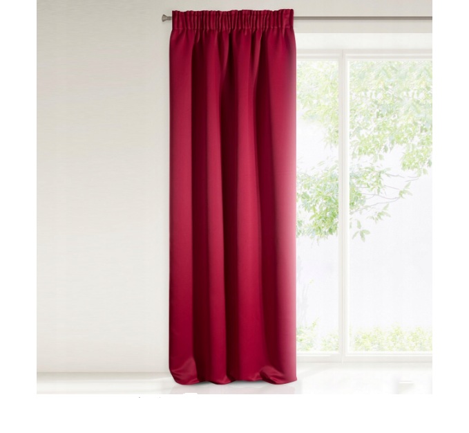 

Однотонная штора Decority 270 х 135 см, красная
