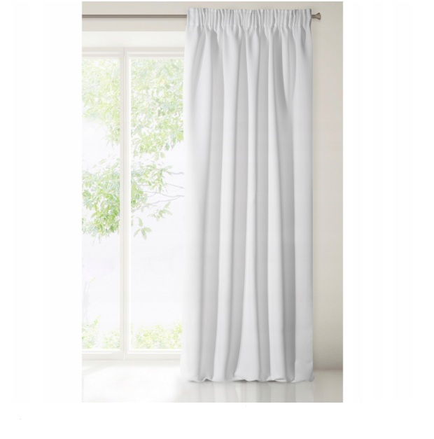 

Однотонная штора Decority 270 х 135 см, белая