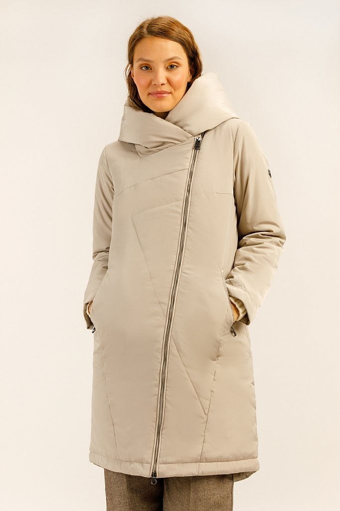 

Демисезонная удлиненная куртка Finn Flare 16911019A-708  Бежевая, Демисезонная удлиненная куртка Finn Flare 16911019A-708 S Бежевая