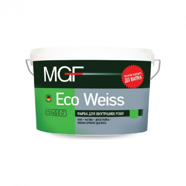 

Краска для внутренних работ Eco Weiss MGF – водно-дисперсионная 14 кг
