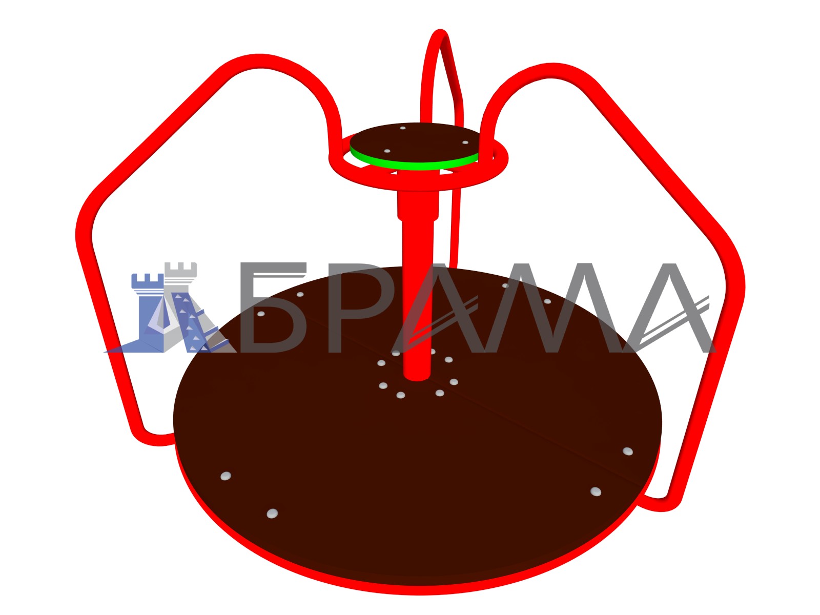 

Карусель для вращения стоя с 3 поручнями "БРАМА" M-0302