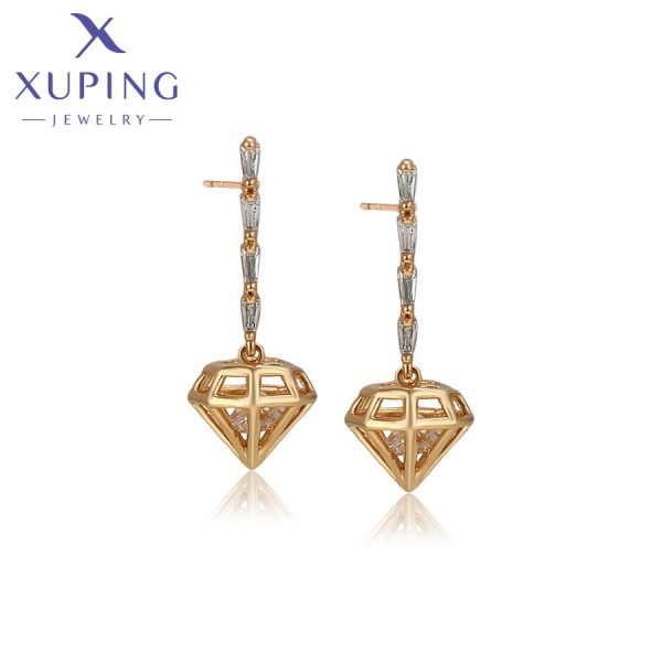 

Серьги Xuping с белыми фианитами позолота 18К 6603000