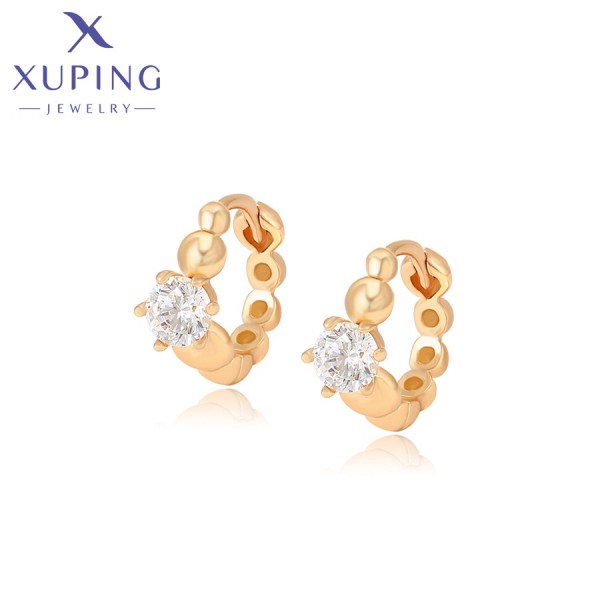

Серьги Xuping с белыми фианитами позолота 18К 10007374