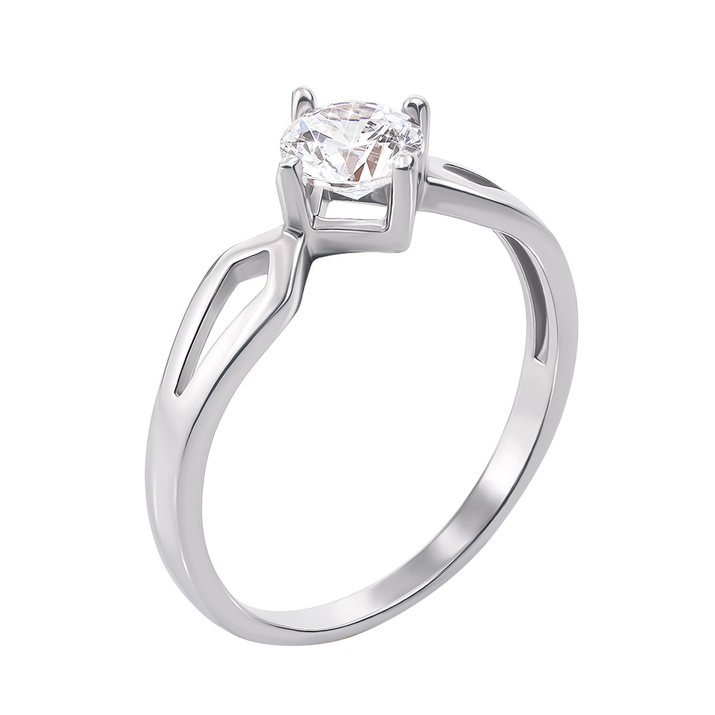 

Золотое помолвочное кольцо Изящный выбор в белом цвете с кристаллом Swarovski 15.5 размера