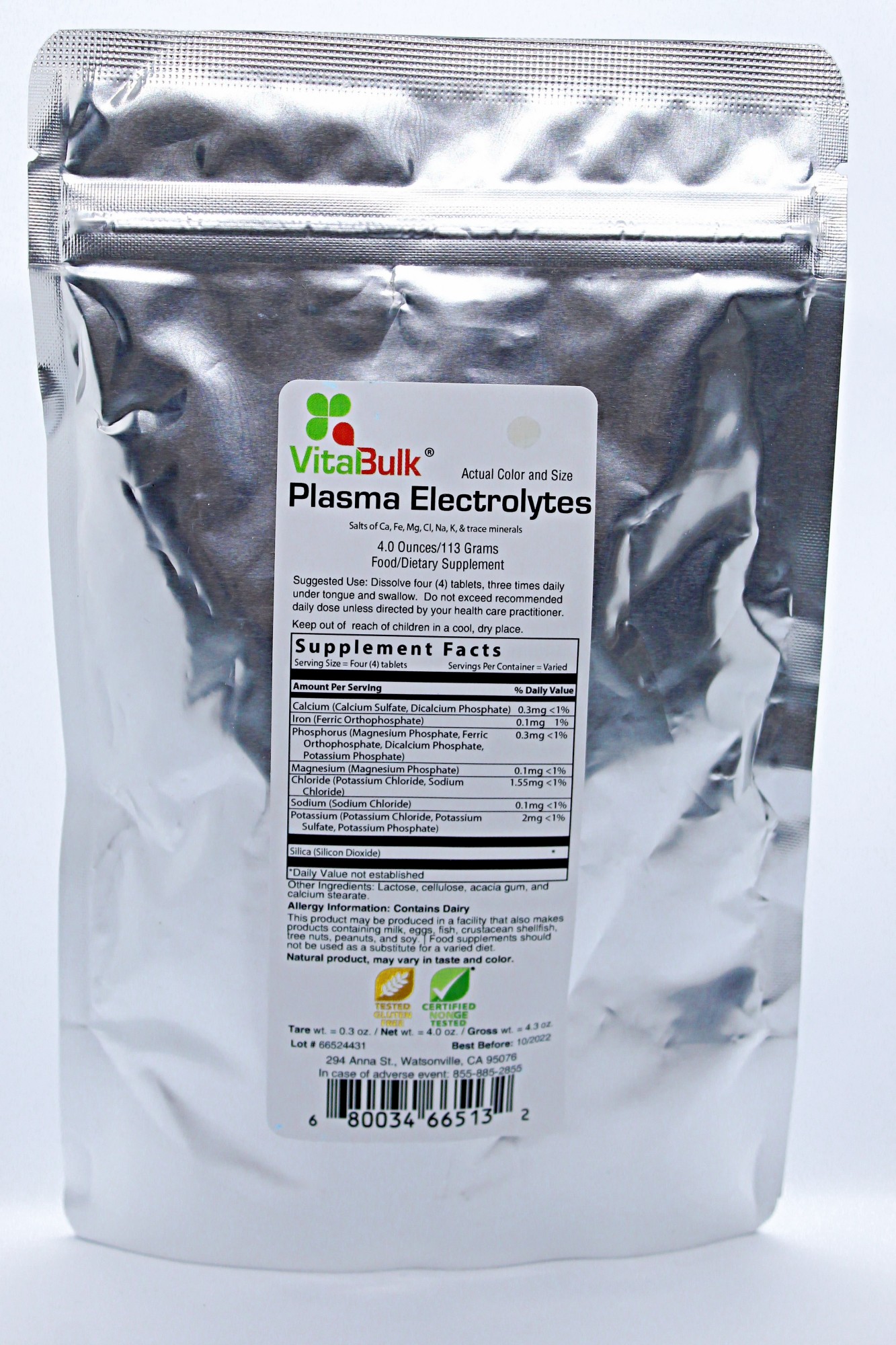 

Витамин VitaBulk Plasma Electrolytes 1000 Tablet