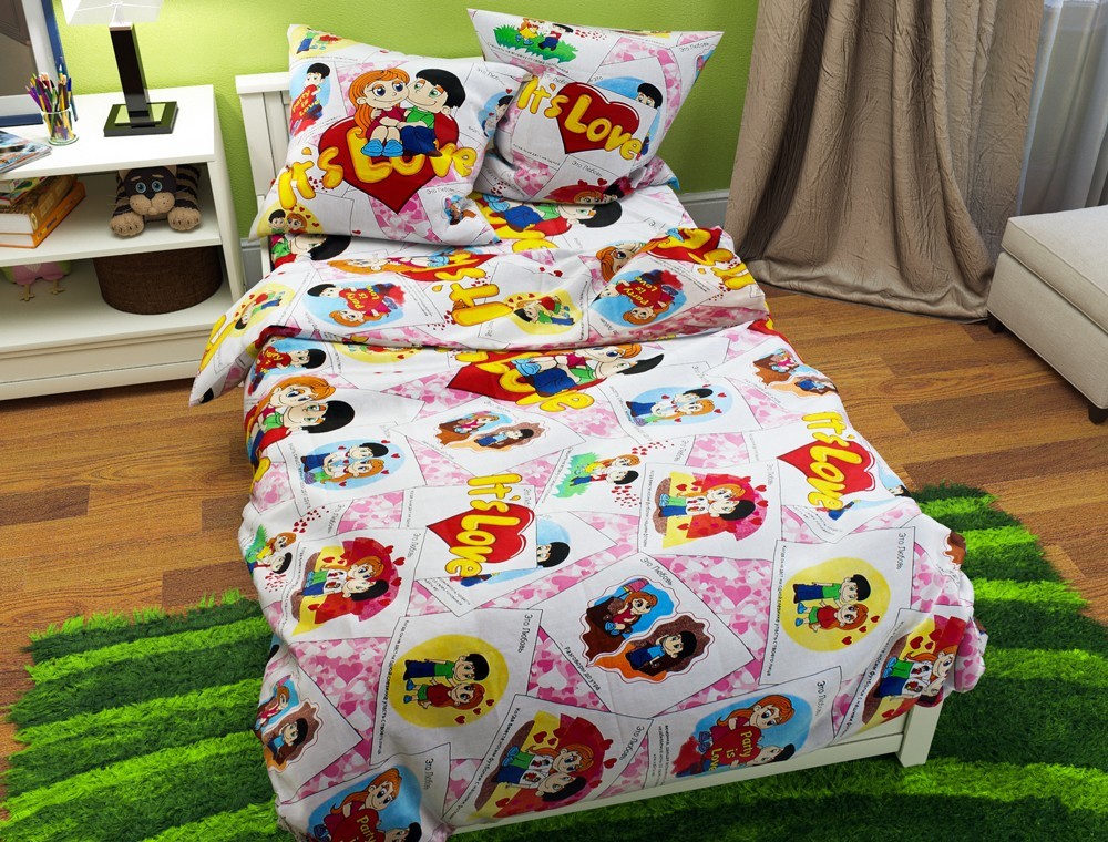 

Комплект постельного белья Milana Love is двуспальный 175х215 см