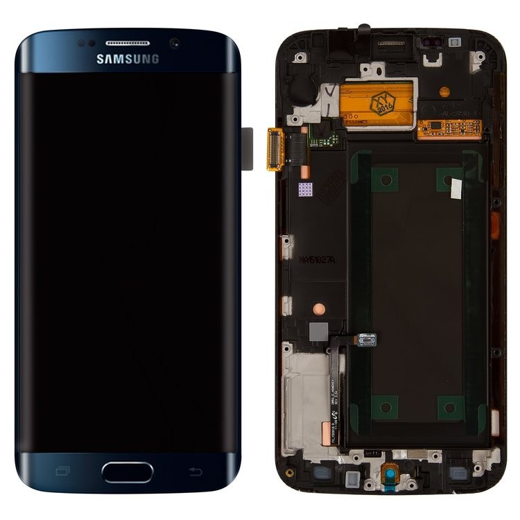 

Дисплей для Samsung G925F Galaxy S6 EDGE синій із сенсорним екраном з рамкою оригінал переклеєне скло