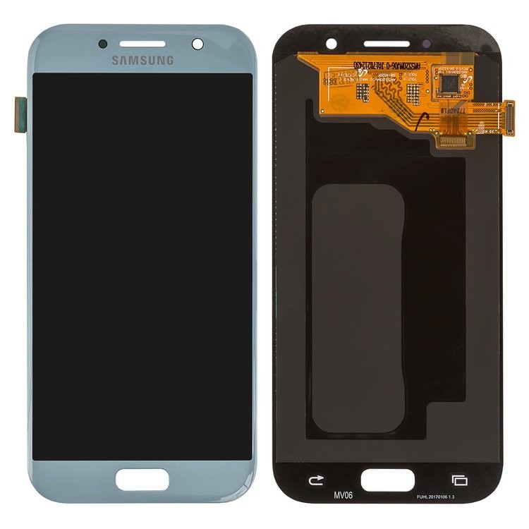 

Дисплей для Samsung A520 Galaxy A5 2017 блакитний із сенсорним екраном оригінал переклеєне скло blue mist