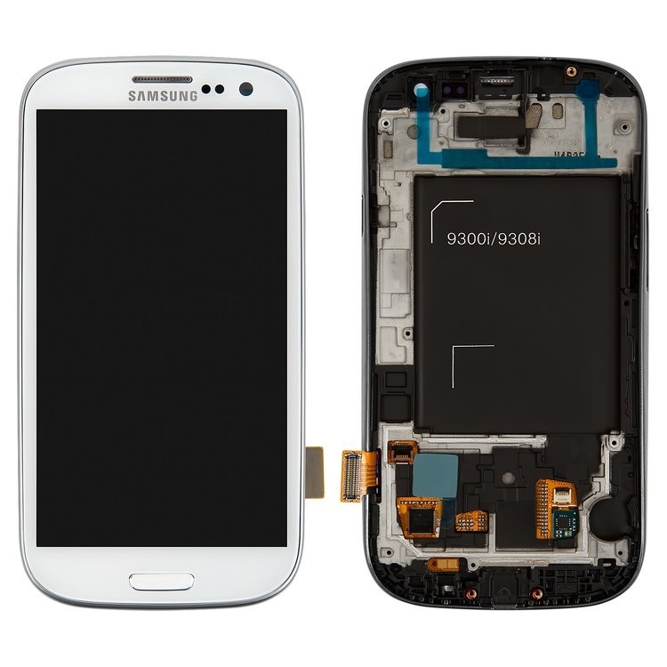

Дисплей для Samsung I9300i Galaxy S3 Duos I9301 Galaxy S3 Neo білий із сенсорним екраном з передньою панеллю оригінал переклеєне скло