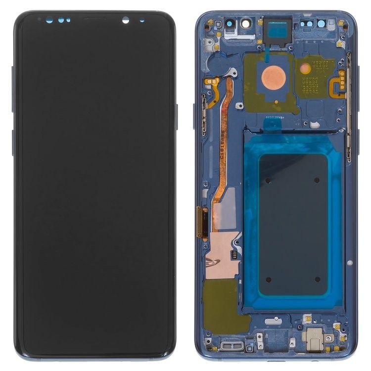 

Дисплей для Samsung G965 Galaxy S9 Plus синій із сенсорним екраном з рамкою оригінал переклеєне скло coral blue