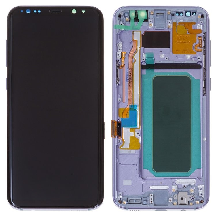 

Дисплей для Samsung G955 Galaxy S8 Plus сірий із сенсорним екраном з рамкою оригінал переклеєне скло orchid gray