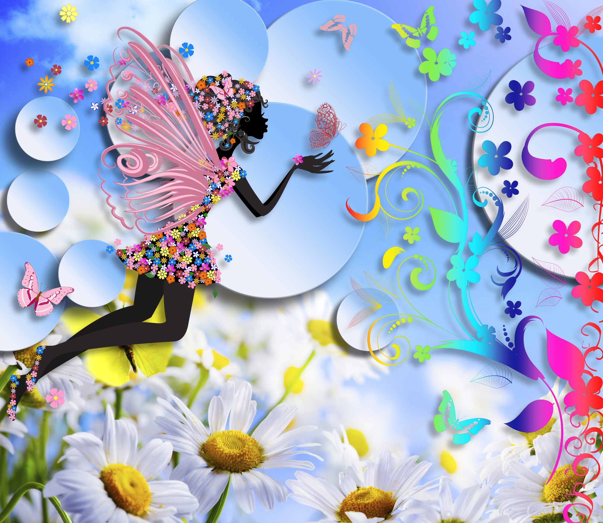 

Фотообои 3D '3D Фея' (3270) , Штукатурка