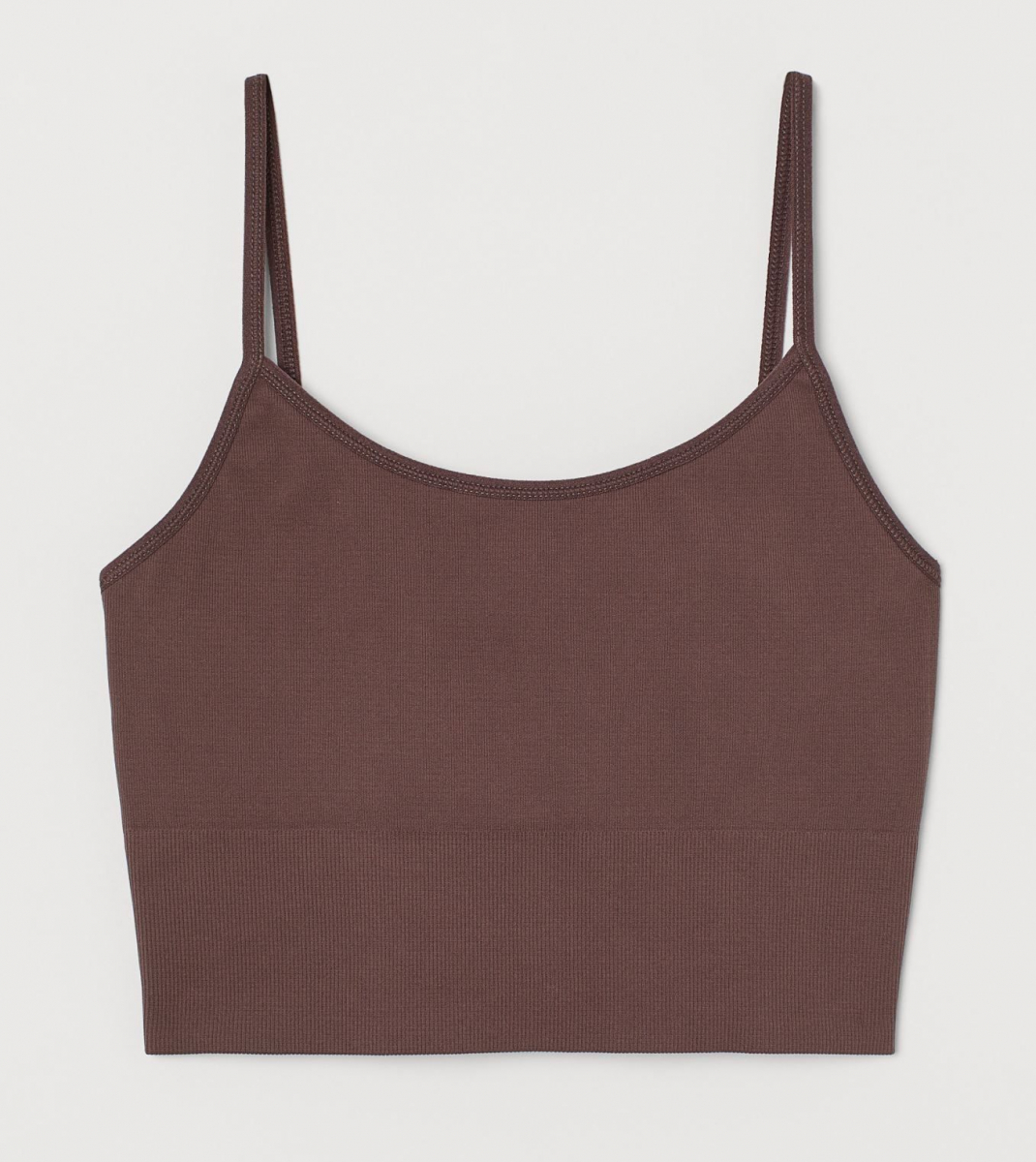 

Спортивный топ H&M 0875350002 S Коричневый 64674