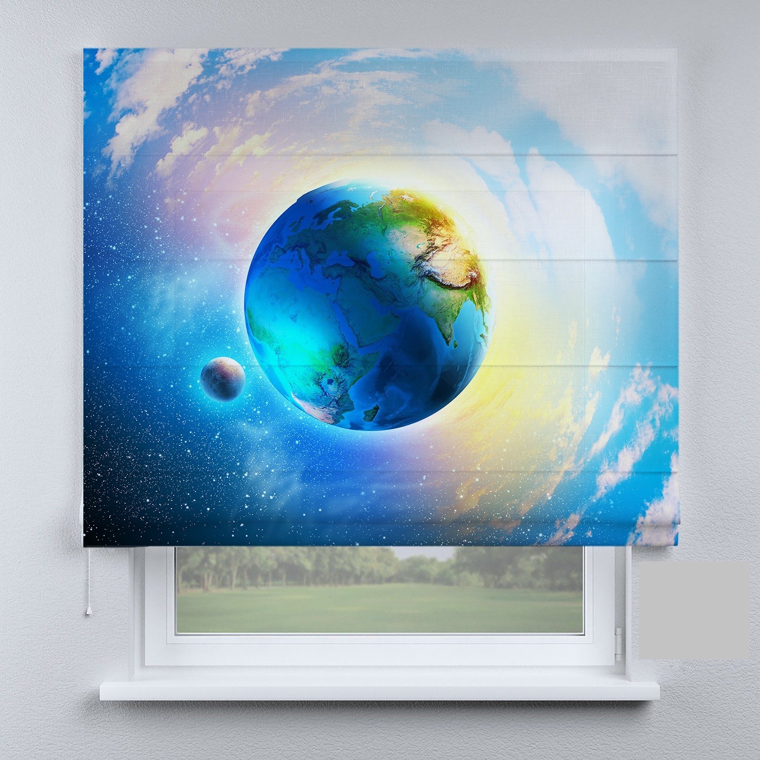 

Римские шторы DECOLIV планета Земля 80*170 см