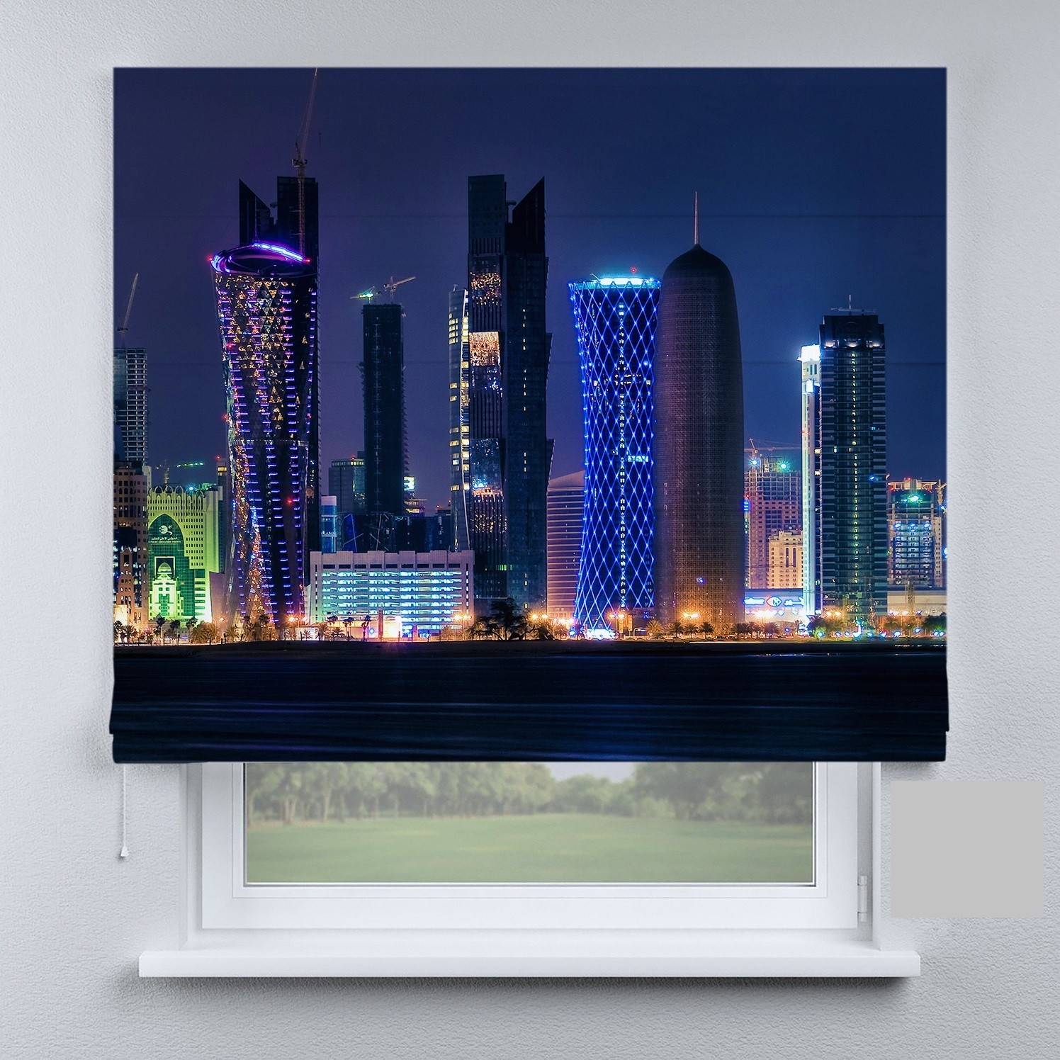 

Римские шторы DECOLIV ночной город разноцветный 150*170 см