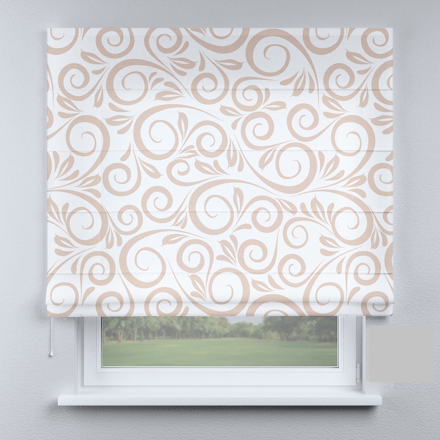 

Римские шторы DECOLIV французский кантри с бежевыми листьями 40*170 см