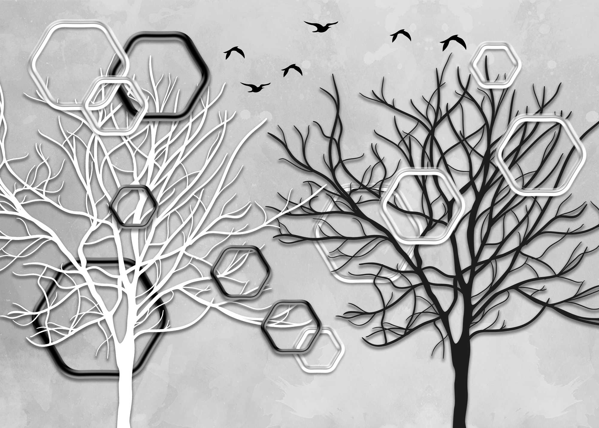 

Фотообои 3D 'Деревья' (4115) , Иней