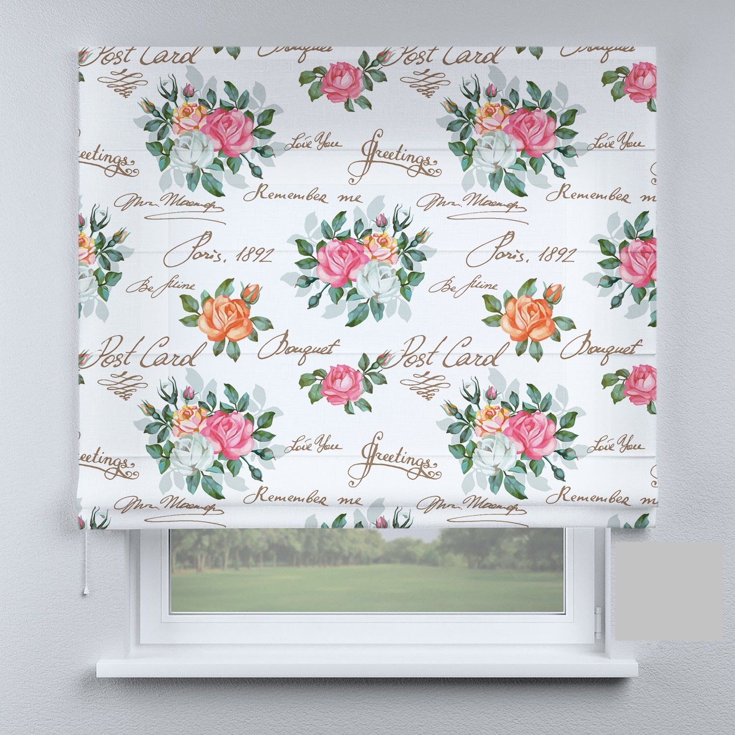 

Римские шторы DECOLIV ретро цветок 280*170 см