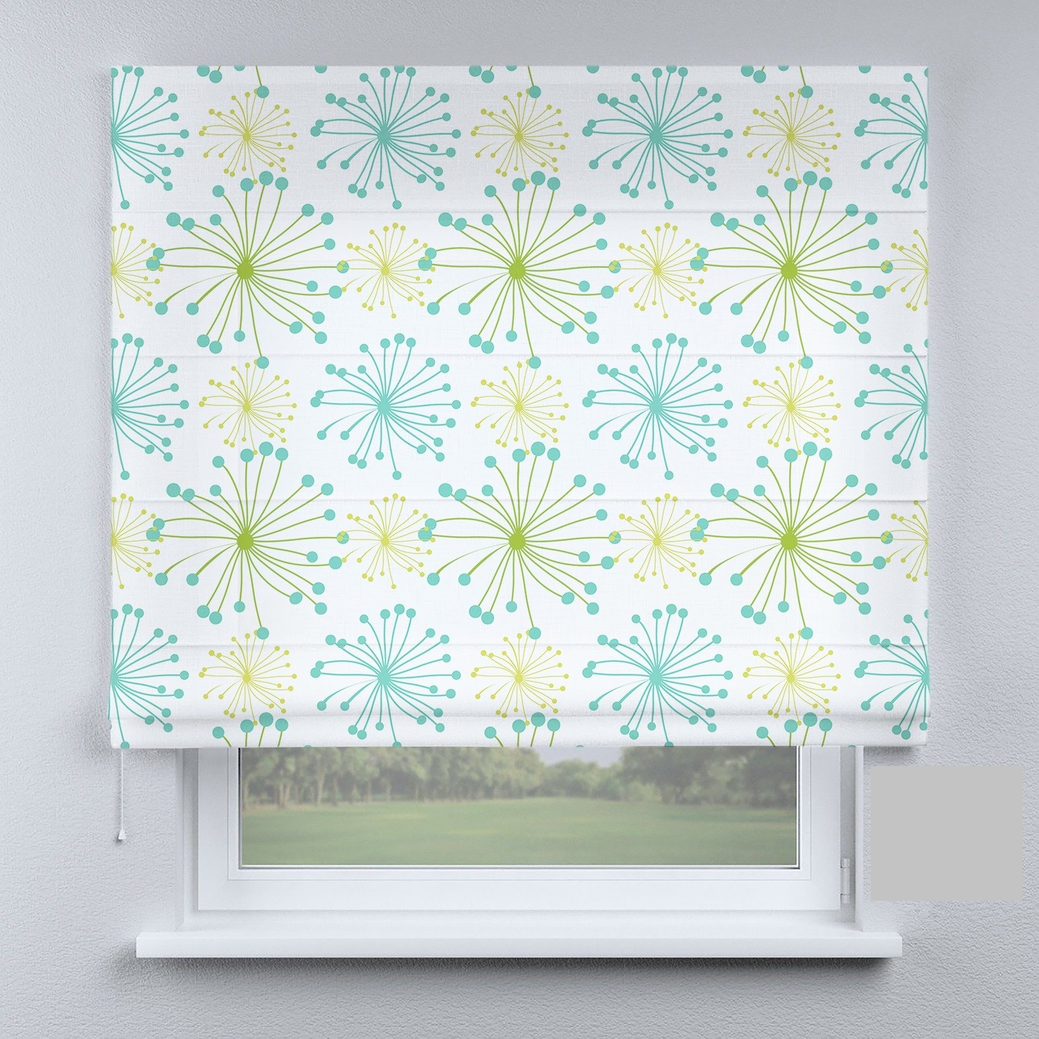 

Римские шторы DECOLIV цветок голубой маленький 110*170 см