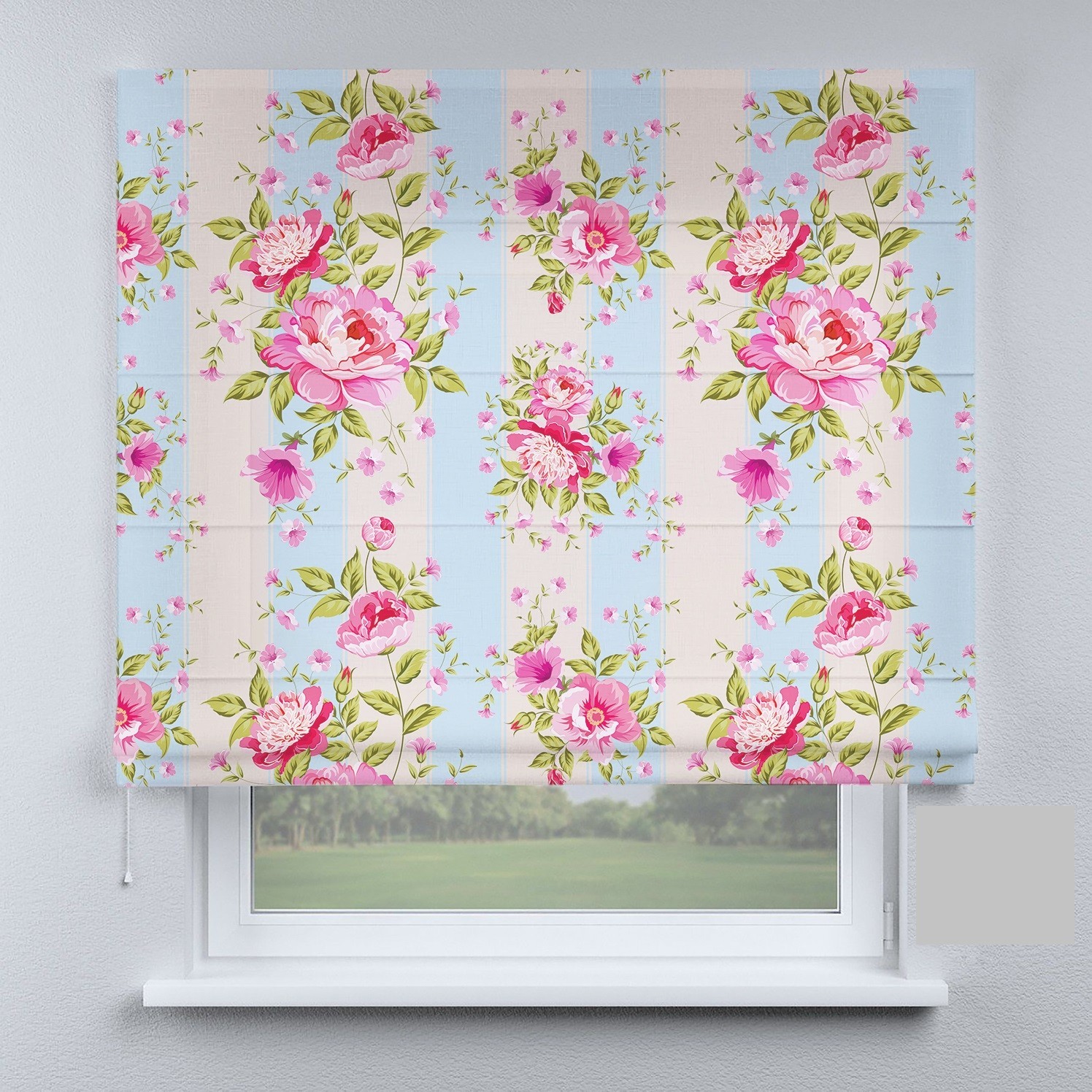 

Римские шторы DECOLIV прованс цветы разноцветные 280*170 см