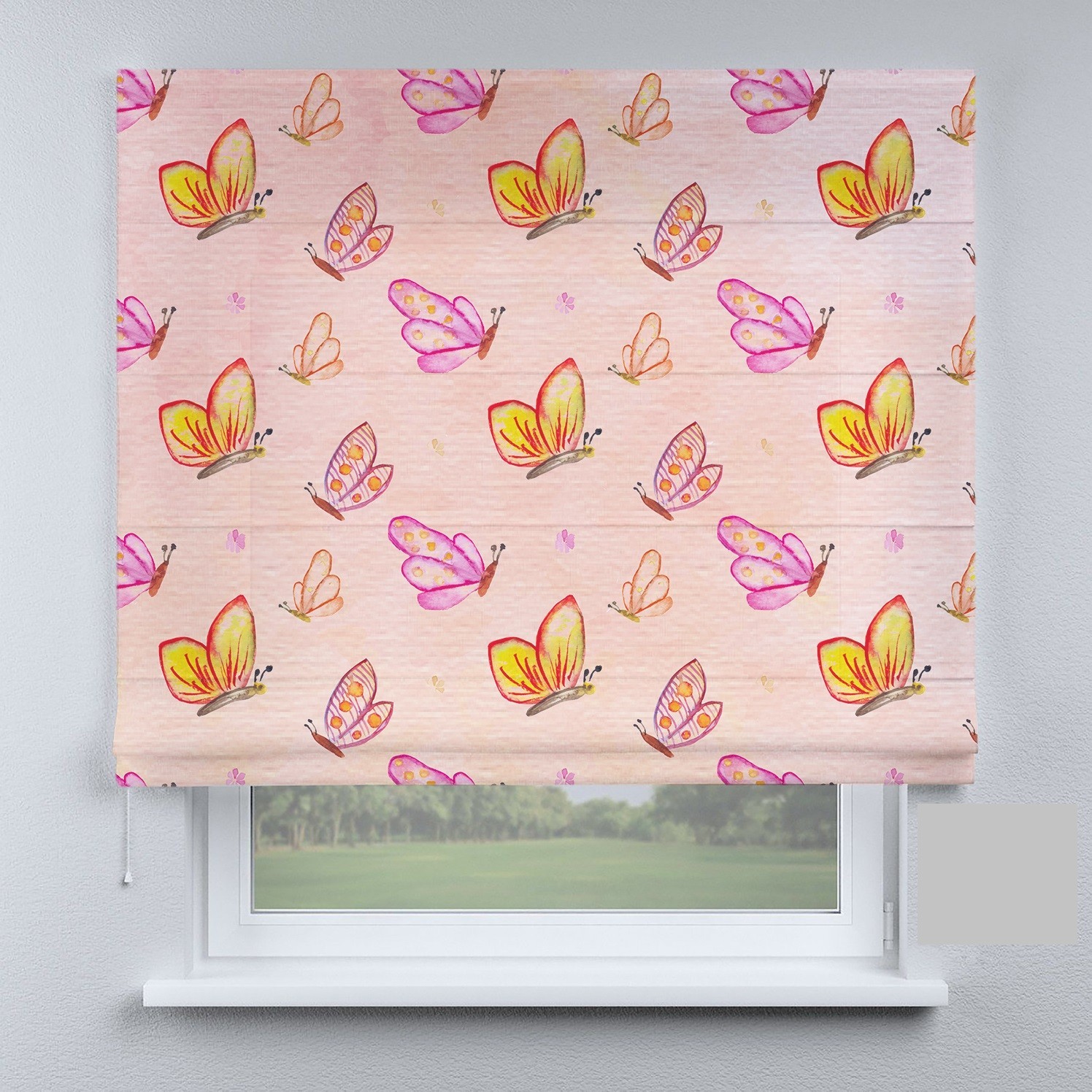 

Римские шторы DECOLIV бабочки разноцветные разные 140*170 см