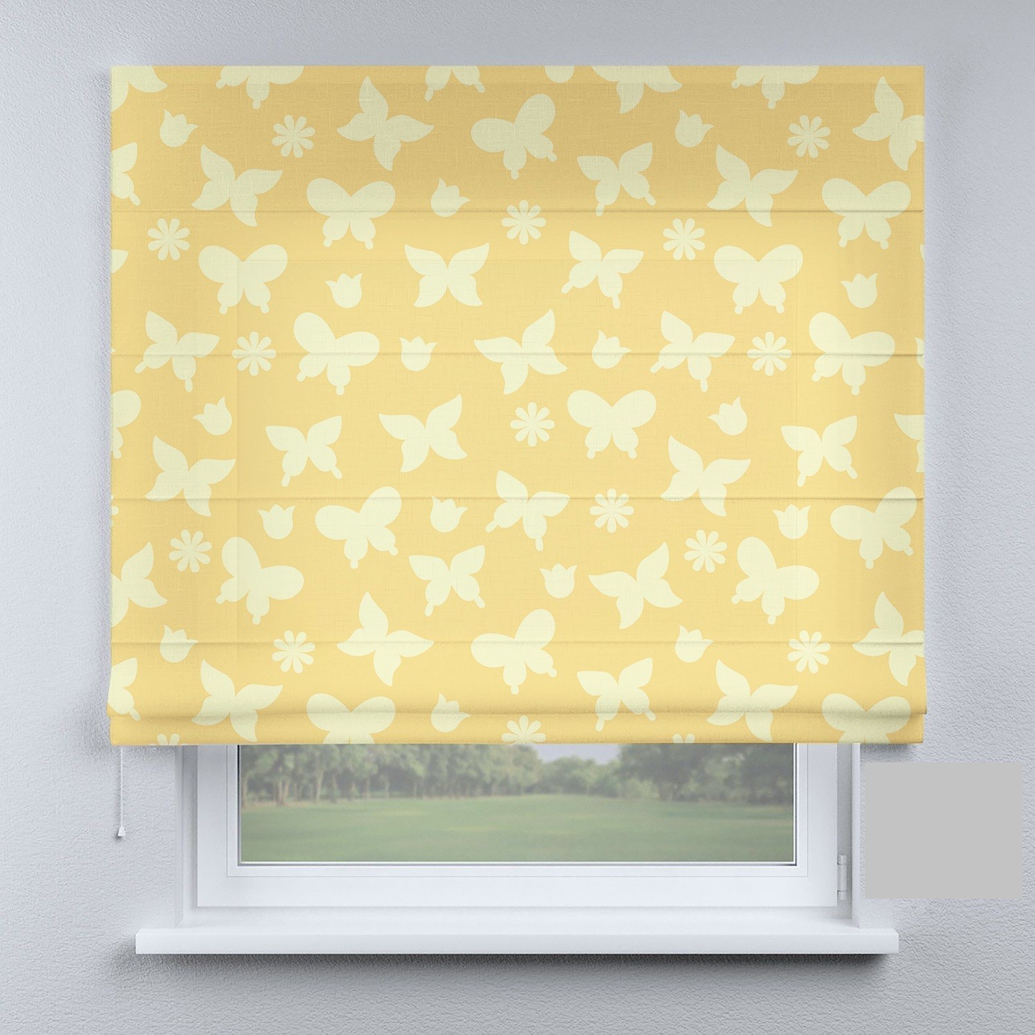

Римские шторы DECOLIV бабочки на желтом фоне 300*170 см