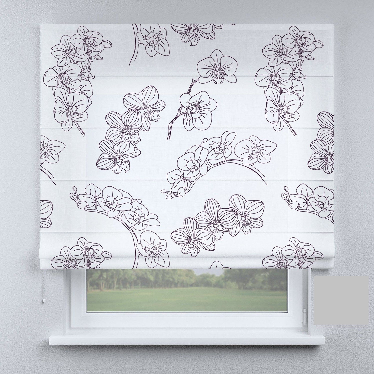 

Римские шторы DECOLIV ветки орхидей 90*170 см