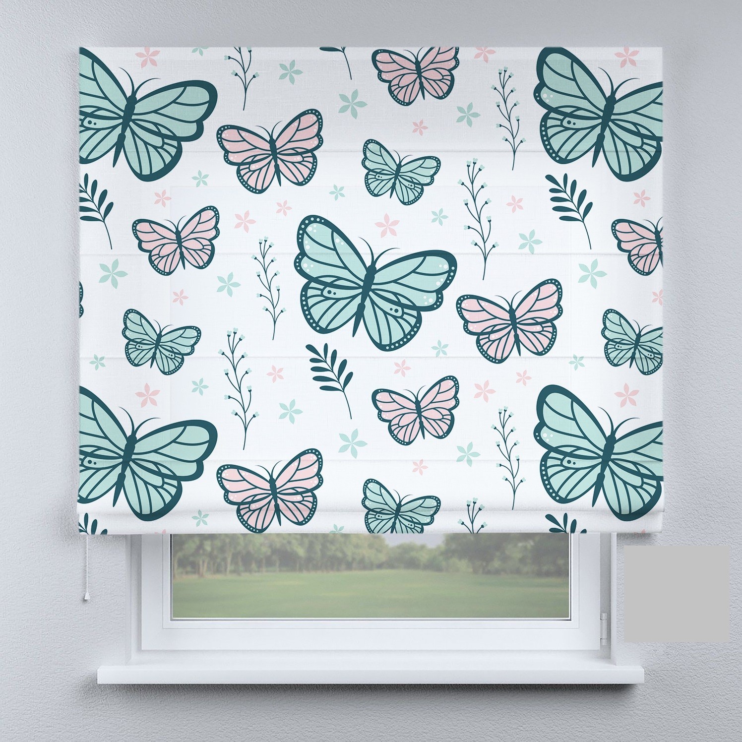 

Римские шторы DECOLIV бабочки разные 70*170 см