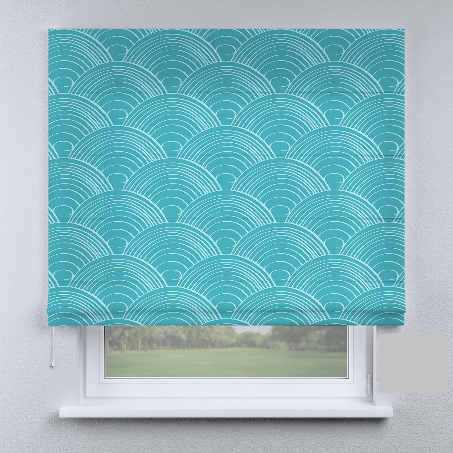 

Римские шторы DECOLIV волны бирюзовые 200*170 см